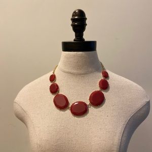 Burnt Red Statement Necklace